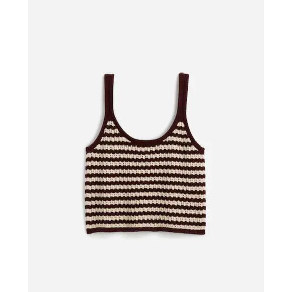 MADEWELL NWT Striped 100% Cotton Sweater Tank Size Medium - Picture 6 of 7